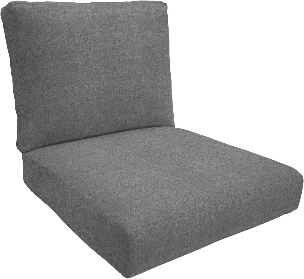 Eddie Bauer Home Deep Seating Outdoor Lounge Cushion, Knife Edge, 23" X 27" X 5", Cast Slate