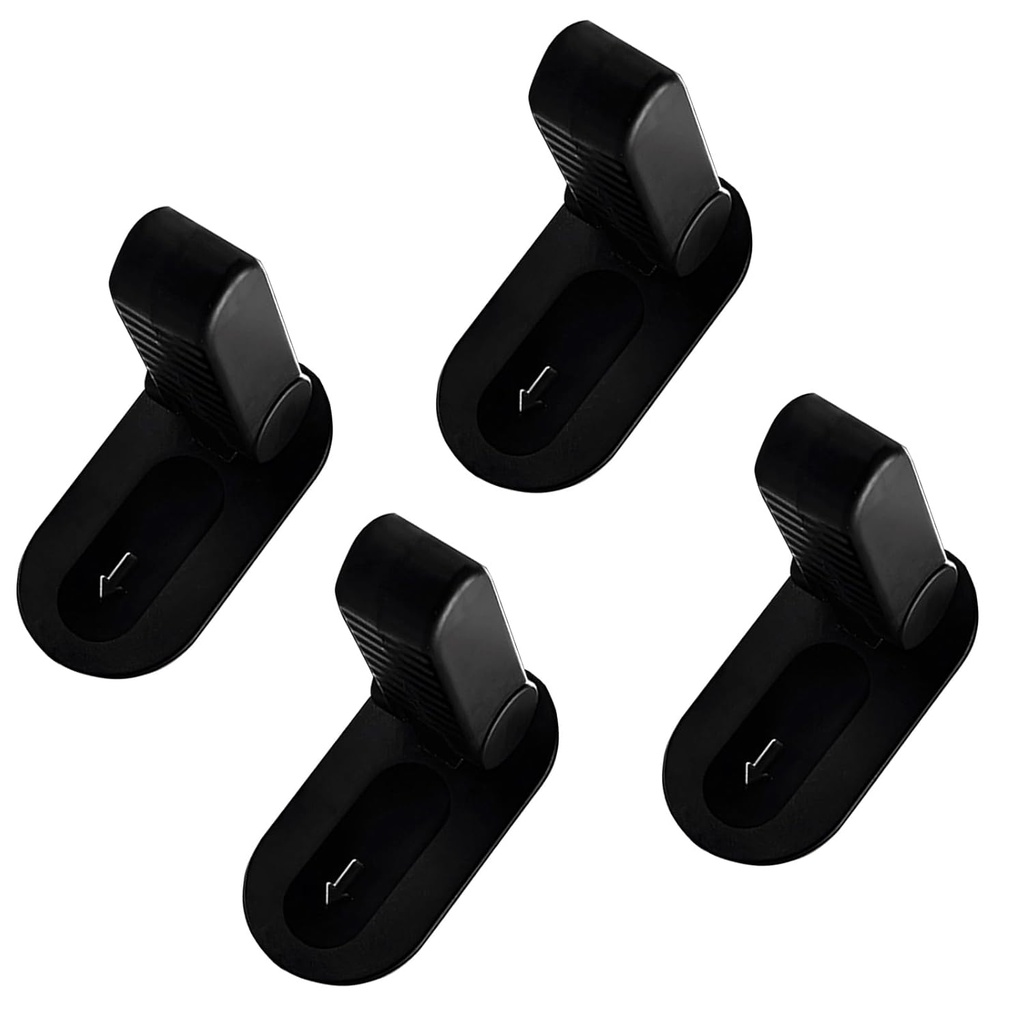 Childproof Door Lever Lock Prevents Toddlers Pets from Opening Doors, No Drill Tool Needed Easy to Instal, Child Safety Locks for Doors, Windows, washrooms (Black, Pack, 4)