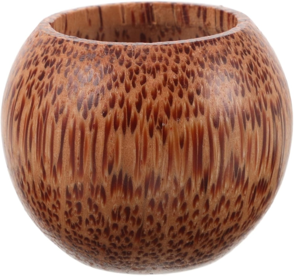 IMIKEYA Unique Wooden Wine Glass Stylish Wood Cup for Tea Water and Wine Round Stem Design for Stability for Outdoor Travel and Gatherings Natural Coconut Wood Construction