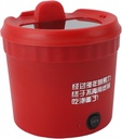Electric Hot Pot Electric Cooking Pot 1.2L 450W Round Non Stick Instant Noodle Pot Suitable for Dormitories and Families(US Plug 110V)