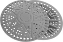 2pcs Shower Drain Hair Trapper, 5.5 Inch Silicone Floor Drain Cover with Fine Water Holes Design Tub Debris Strainer Protector Hair Trapper for Shower Bathtub Sink (Grey)