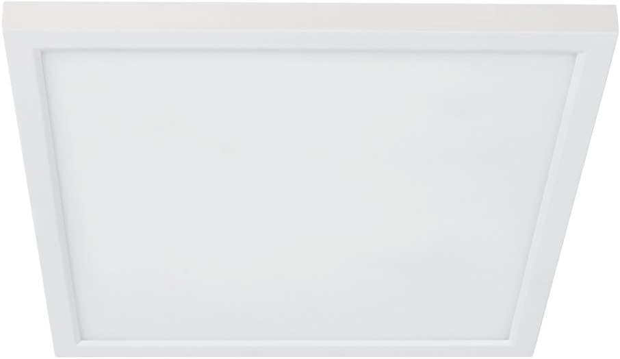 Feit Electric 74204/CA Dimmable Integrated LED Square Flat Panel, Edge-Lit, Color Selectable 3 in 1 Recessed Ceiling Flush Mount Light, 4" x 4" Fixture, Soft, Bright White, Daylight