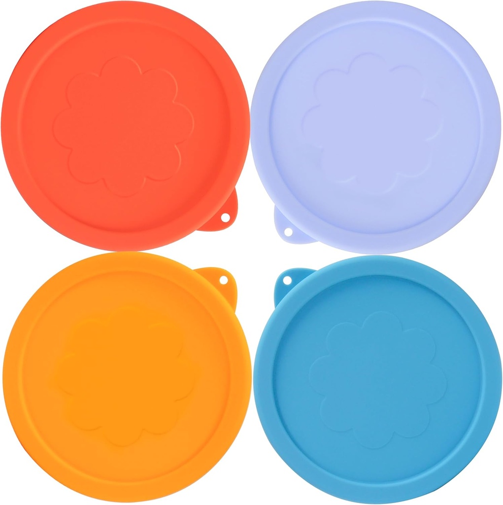 2 Cup Silicone Replacement Lids Storage Cover for Pyrex 7200-PC Glass Bowls (Container not Included) 4 Pack Microwave, Dishwasher and Freezer Safe