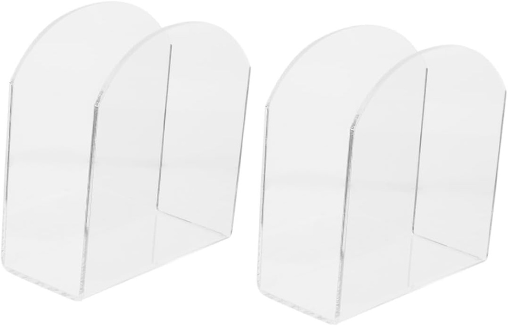 2pcs Acrylic Napkin Holder Freestanding Cocktail Napkin Dispenser for Kitchen Bar Restaurant Decor Transparent Paper Case for Organized Dining Space