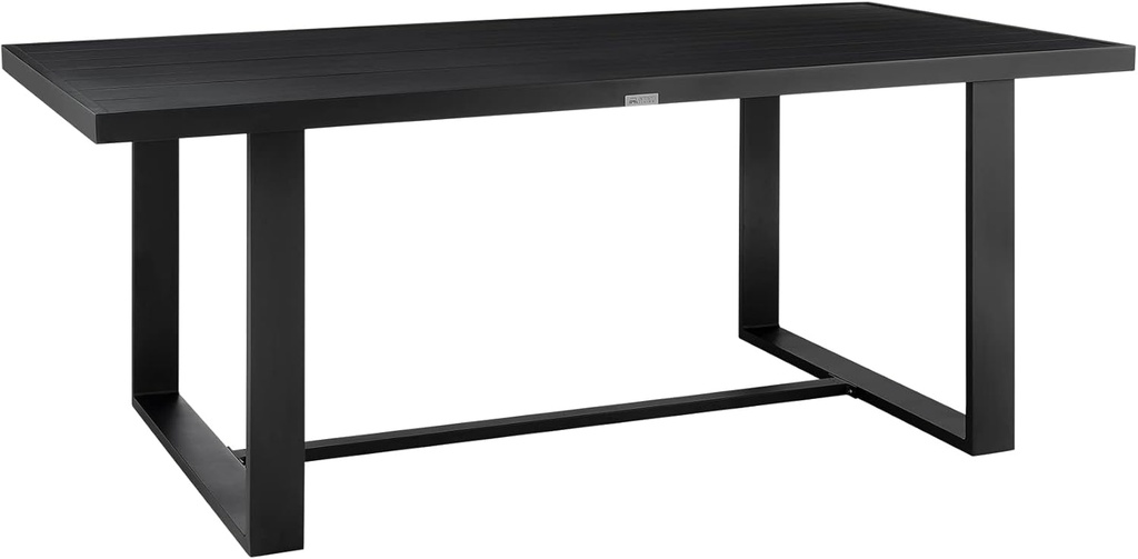 Armen Living Felicia Outdoor Patio Dining Table in Aluminum