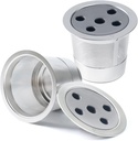 2 Pack Stainless Steel Reusable K Cups for K eurig Supreme & Supreme Plus, Five Hole Universal K-eurig Reusable Refillable coffee pod filter