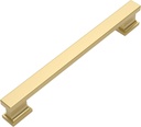 Amerdeco 10 Pack Brushed Gold Cabinet Pulls 5 Inch(128mm) Hole Center Kitchen Cabient Hardware Gold Cabinet Handles Drawer Pulls ZH0013