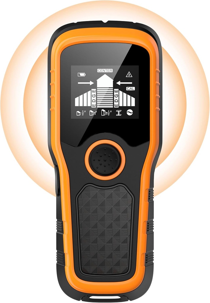 Stud Finder Wall Scanner 5-in-1 - Detector for Wood, Metal, Joists, Pipes, and AC Wires, Upgraded New version Intelligent Chip, High-Definition LCD Display Screen & Audible Alarm