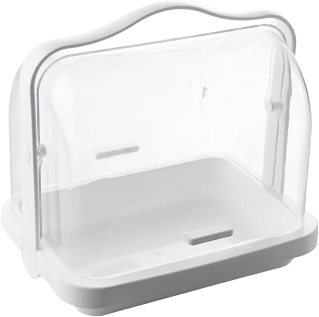 Small Cake Display Box Lid Versatile Food Storage Container for Snacks Desserts and Breads Dustproof and Portable Serving Tray for Parties and Events