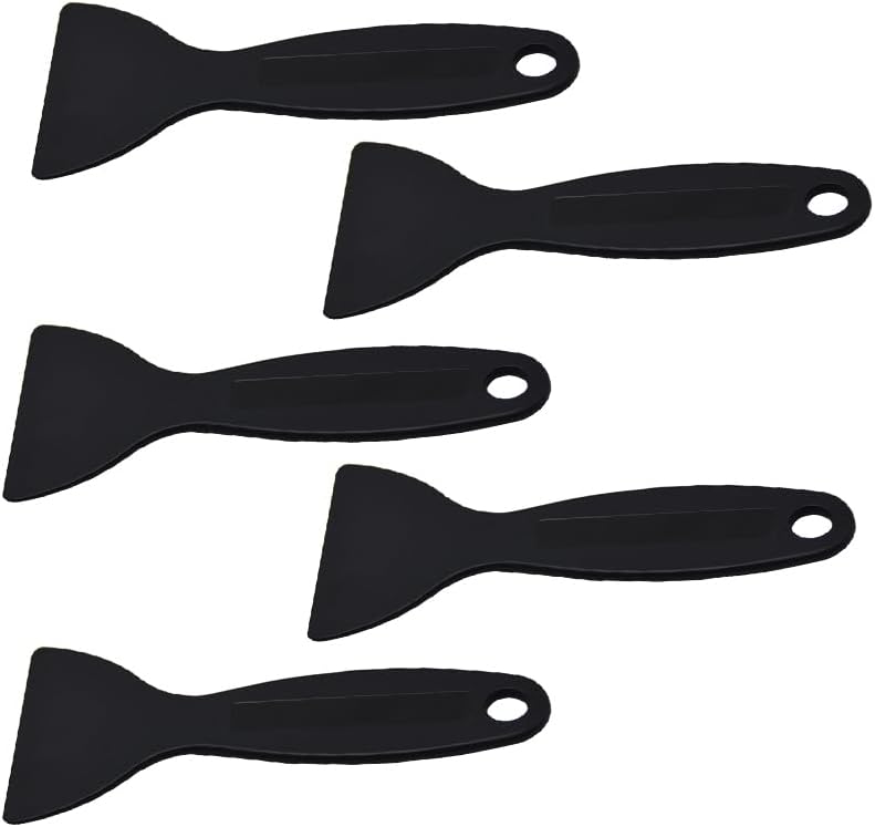 ELVES 5PCS Resin Scraper, Plastic Spatula Paint Scrapers Flexible Putty Knife Air Bubble Remover Sticker Installation Tool for 3D Printing Resin Removal, Spackling, Patching, Decal, Wallpaper