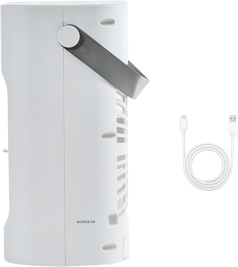 Happybuy Portable Air Conditioner, 4 - in - 1 Evaporative Air Cooler, 3 - Speed Mini AC with 0-7H Smart Timer, 700ml Water Tank, 7 - Color Light, for Bedroom, Office, Room Use