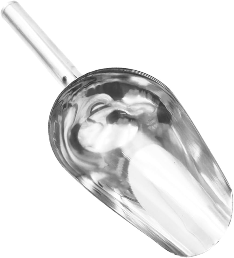 Unomor Multi Function Stainless Steel Feed Scoop Rice Scoop for Livestock Pet Food Ergonomic Handle for Comfortable Use for Ice Sugar Flour and Candy