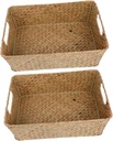 2pcs Sturdy Woven Bread Box Versatile Desktop Holder Decorative Basket for Kitchen Living Room