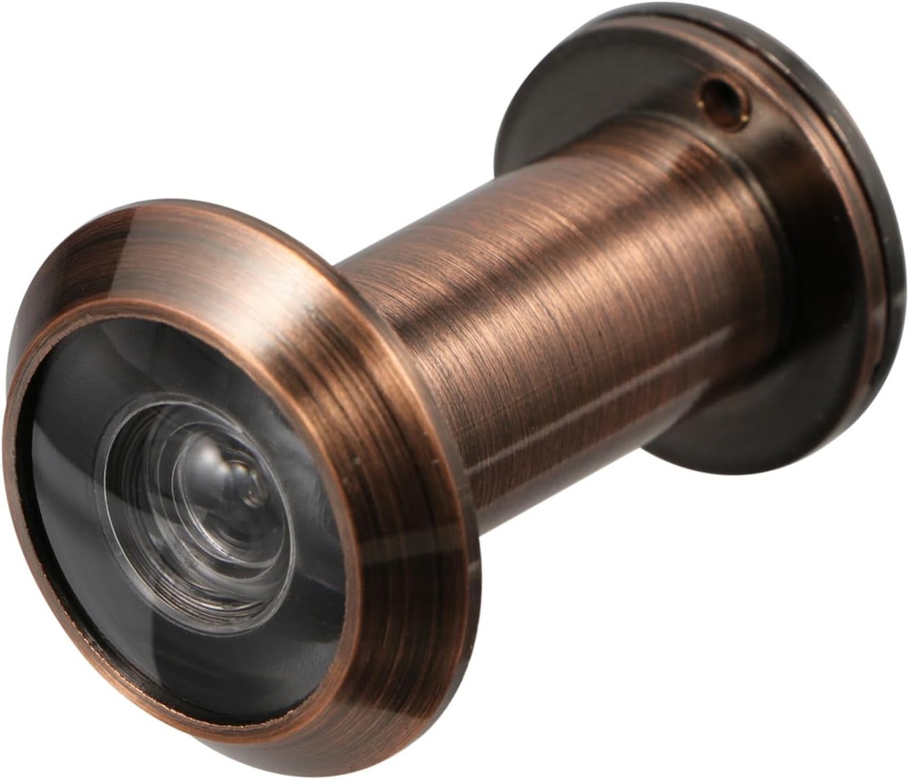 Operitacx Copper Security Peep Hole Door Viewer with Wide Angle and Cover Large Viewing Door Eye Hole for Home Office Hotel Safety Easy to Install