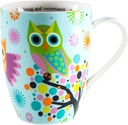 Divinity Boutique Owl Mug - Inspirational Ceramic Coffee Mug with Scripture for Women, Mom, Friends, Owl Lovers that is Colorful and Dishwasher Safe