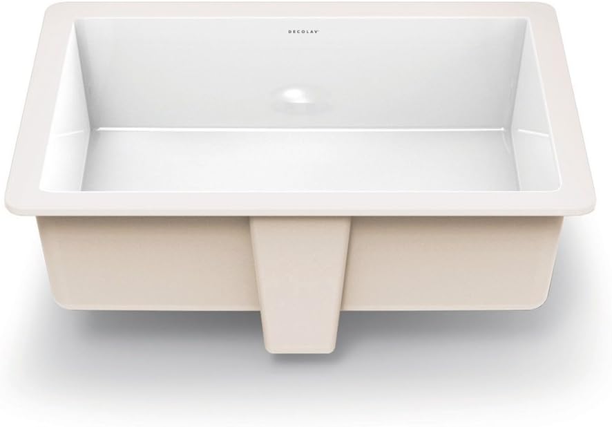 1482-CWH Lilli Classically Redefined Rectangular Undermount Lavatory Sink, White, 7.00 x 20.50 x 16.00 inches