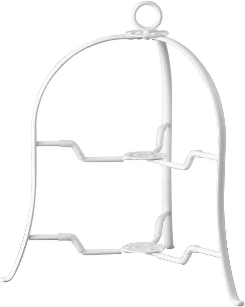 CASUAL PRODUCT Bob Style Plate Stand, 2 Tiers, WH Can Use Plates with Diameter 7.1 - 9.4 inches (18 - 24 cm), Effective Space, Convenient Storage, Afternoon Tea