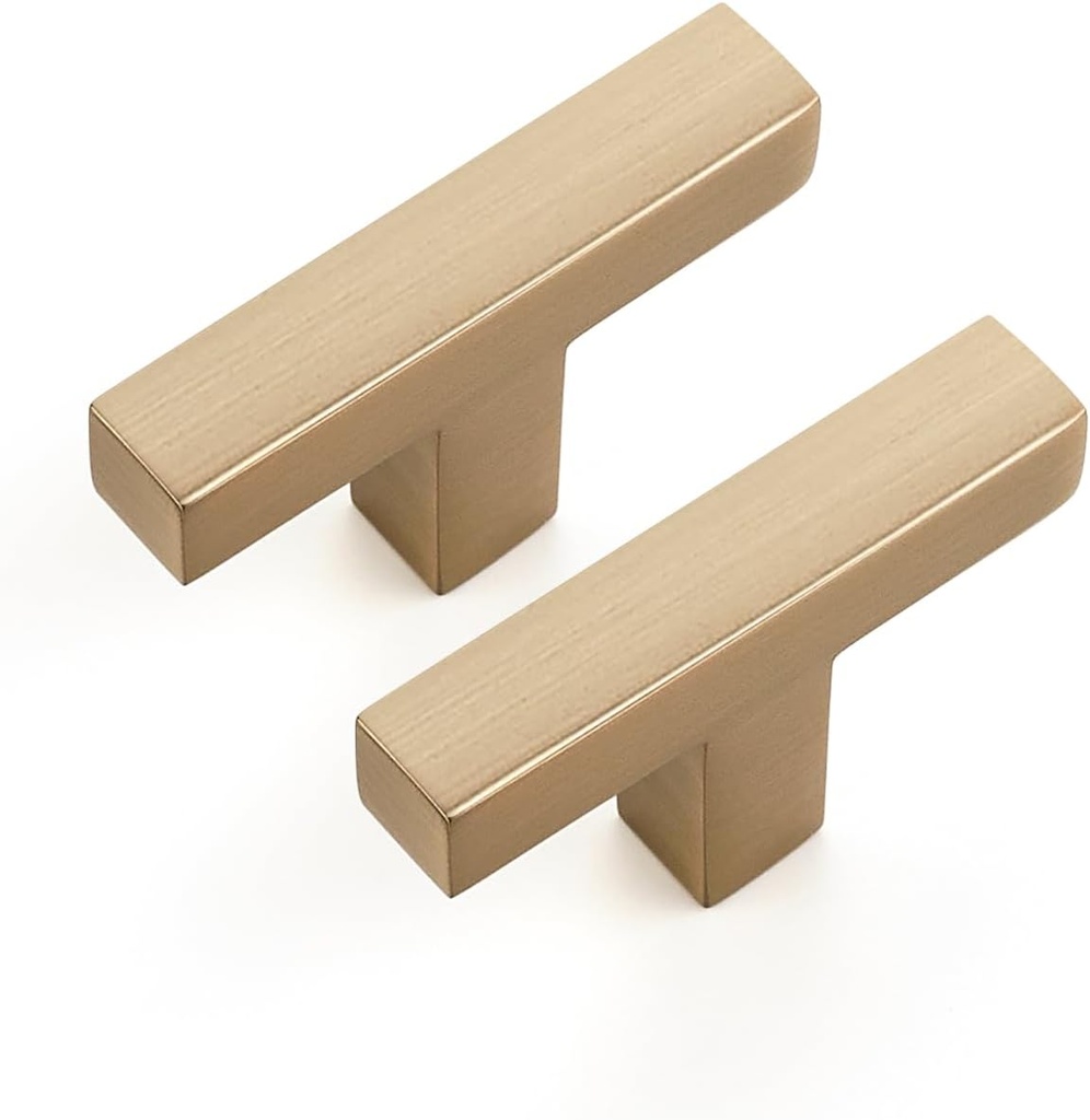 Ravinte Cabinet Handles Solid Slim Champagne Bronze 30 Pack Single Hole Square Bar Drawer Handles Kitchen Cabinet Pulls Drawer Kitchen Cabinet Hardware