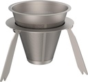 Pour Over Coffee Dripper Titanium Slow Drip Coffee Filter Metal Cone Paperless Reusable Single Cup Coffee Maker 1-2 Cup With Non-slip Cup Stand (Coffee Filter with Stand)
