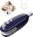 Mini Bag Sealer with Cutter, 2 in 1 Chip Bag Sealer, Rechargeable Bag Sealer Heat Seal, Portable Resealer Machine for Plastic Bags Food Storage Snacks Freshness (Blue,1pack)
