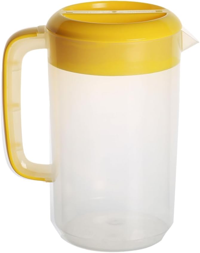 Cold Water Bottle with Lid - 2500Ml Plastic Drink Pitcher for Juice Iced Tea and Beverages - Airtight Design for Family Gatherings and Parties