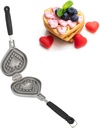 Heart Shape Waffle Pan, Mini Waffle Maker with Nonstick Coating for Family Breakfast Preparation, Makes Waffles, Cakes, and Plum Cakes