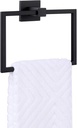 Towel Ring for Bathroom, Angle Simple Swivel Hand Towel Holder Rack 7.09 Inches, Wall Mount, Matte Black