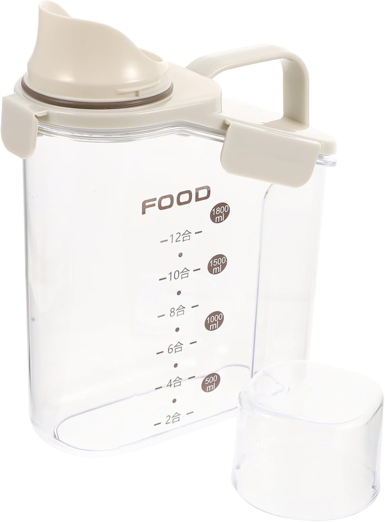 Airtight Grain Storage Container Large Capacity Food Canister Lid Sturdy Plastic for Cereal Rice and Dried Foods for Kitchen Organization