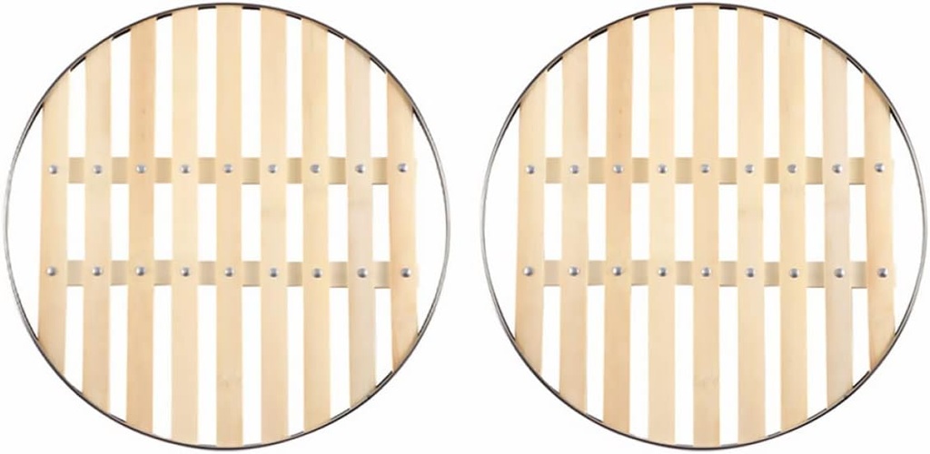 2pcs Bamboo Steaming Rack Set Sturdy Food Steamer Holder for Electric Rice Cookers Kitchen Appliances Easy to Clean for Healthy Cooking