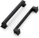 Ravinte Hardware 10 Pack Matte Black Cabinet Pulls, 5 Inch (128mm) Hole Center Zinc Alloy Drawer Handles for Kitchen Cabinets, Cupboards, Dressers, Square Solid Metal Hardware