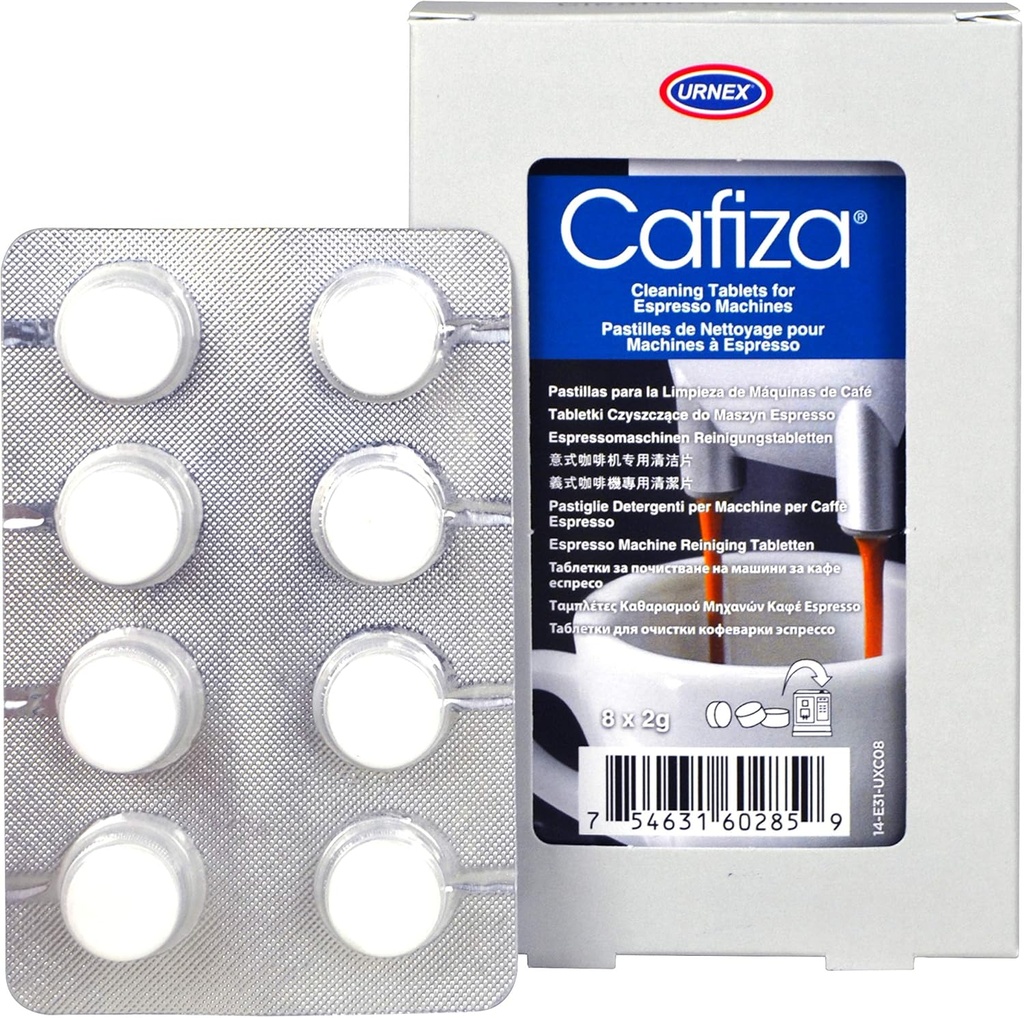 Urnex Cafiza Espresso Machine Cleaning Tablets 8 Count (Pack of 1)