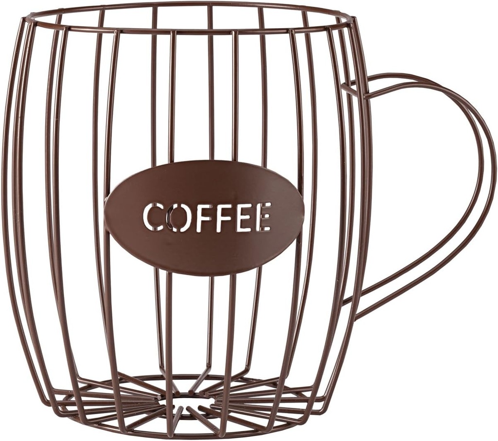 Miles Kimball Coffee Cup Wire Basket, Brown, One Size Fits All