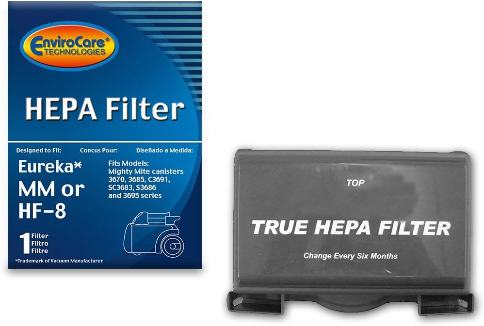 EnviroCare Replacement HEPA Vacuum Cleaner Filter for Eureka Sanitaire HF-8 MM Mighty Mite Pet Lover, 60666B, 60666A, 60666-6, EUR 60295-6 (Packaging May Vary)