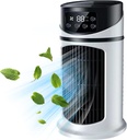 Portable Air Conditioners 9.5'' Tall Small Tower Fan 6 Speeds Portable AC with 300ML Water Tank Evaporative Air Cooler 6H Timer Bladeless Fan Quiet Misting Fan for Office, Bathroom