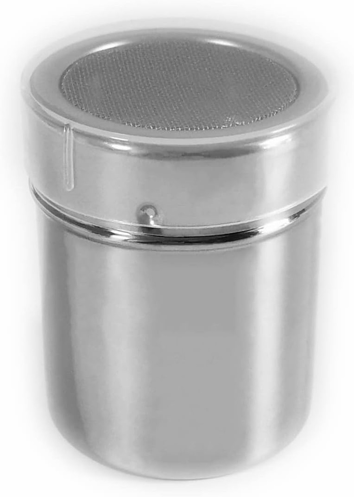 1 Pack Shaker Sifter Dispenser Duster Container Stainless Steel For Cinnamon Flour Powdered Sugar baking soda Cocoa Cornstarch ect (trumpet)