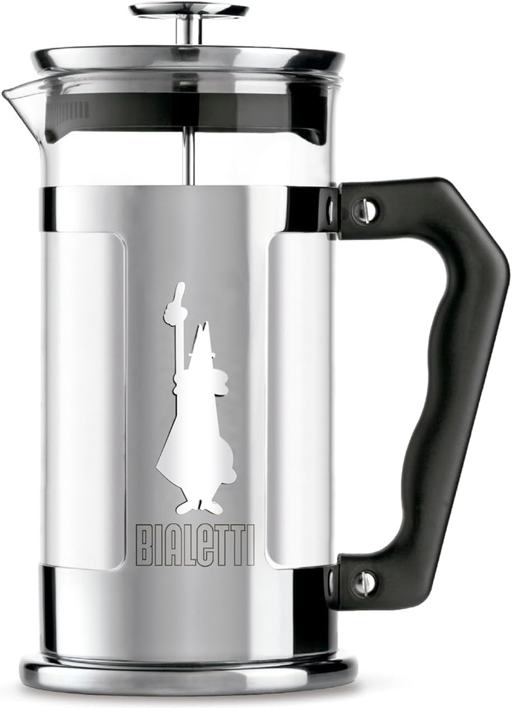 Bialetti Coffeepress French Press Coffee Maker, 8 Cup, Preziosa Stainless Steel (06852)