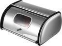 UPKOCH Bread Box for Kitchen Countertop Bread Holder Storage Container Bread Bin Stainless Steel with Frosted Acrylic Roll Top Bread Keeper for Cake Buns Loaves Pastries Pancakes Cookies