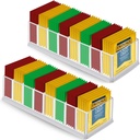 Tea Bag Storage Organizer, Kitchen Pantry, Cabinet, Countertop Food Drawer Holder Bin Caddy - For Coffee| Sugar Packet| Beverage Bags| Sweeter| ketchup| Spice Pouches| Dressing Mixes. 2 Pack(Box Only)