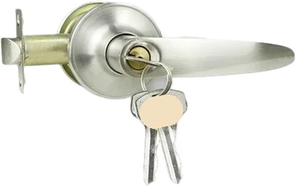 1 Set of Stainless Steel Door Handle Lock, Including Key A1 2.5-4.5CM