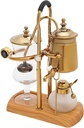 Balance Siphon Coffee Maker with Filter, Vintage Espresso Machine, Coffee Brewer Tea Maker for Commercial and Domestic Use (Gold)