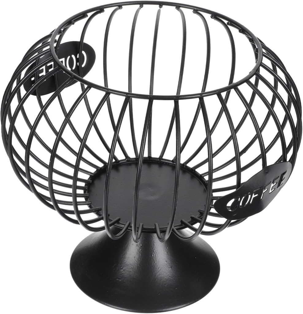 DECHOUS Coffee Holder Storage Basket Wicker Organizer for Capsules Snacks Iron Fruit Holder Pantry Storage Baskets