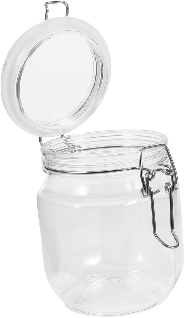 Glass Jar Airtight Seal and Lid 16oz Honey Dispenser for Kitchen Storage for Honey Syrup and Jam