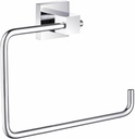 KIBI Cube Bathroom Towel Ring – Wall Mounted, Rust Resistant Solid Brass Hand Towel Holder with Modern Square Design, Durable Bath Accessory for Bathrooms & Washrooms (Chrome, KBA1506)