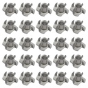 5/16" -18 T-Nut,Stainless Steel 4-Prong Tee Nut for Wood, Cabinetry, Rock Climbing Holds, Threaded Insert, Furniture 40Pcs