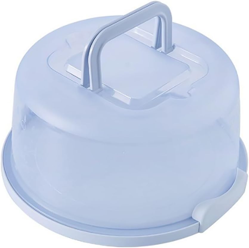 8 inch Cake Carrier Round Cupcake Stand Holder with Handle and Lid Reusable Cake Box Portable Package Box for Transporting Desserts, Pie, Toast, Fruit