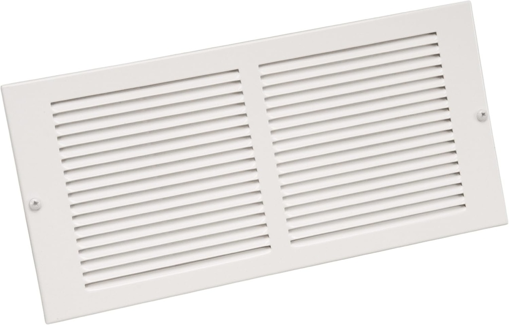 Imperial RG0418 Louvered Steel Painted Sidewall Return Air Grille, 10x6 Inch, White