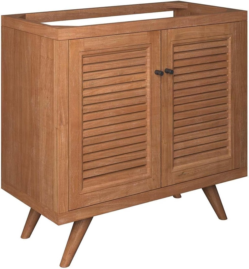 Modway EEI-5087-NAT Birdie 36" Teak Wood Bathroom Vanity Cabinet (Sink Basin Not Included), Natural