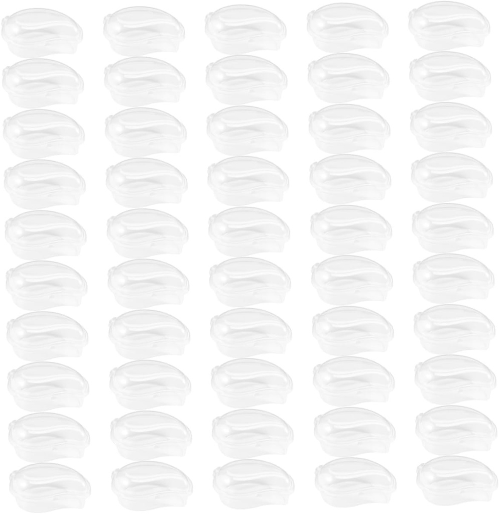 Luxshiny 50pcs Shaped Transparent Bakery Boxes Leak-resistant Cupcake Case for Fruit Storage and Dessert Packaging for Special Events and Outdoor Gatherings