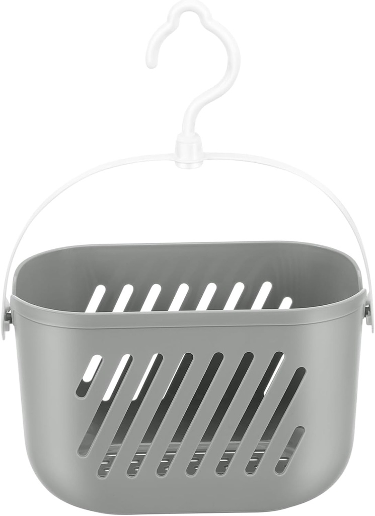 Luxshiny Plastic Hanging Shower Organizer Basket Kitchen Storage with Rotatable Hook for Bathroom and Home Use and Scratch Resistant