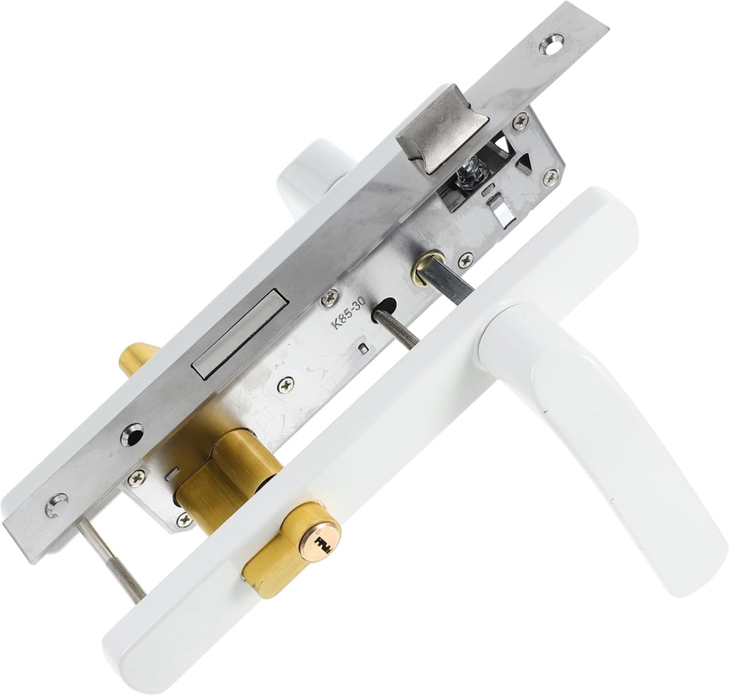 [BRSREED3BACWADQ4] LIFKOME Aluminum Alloy Door Lock Set with Paddle Handle Keyed for Home Safety Flat Open Design for Bedroom Office and Patio Sturdy Lock Hardware